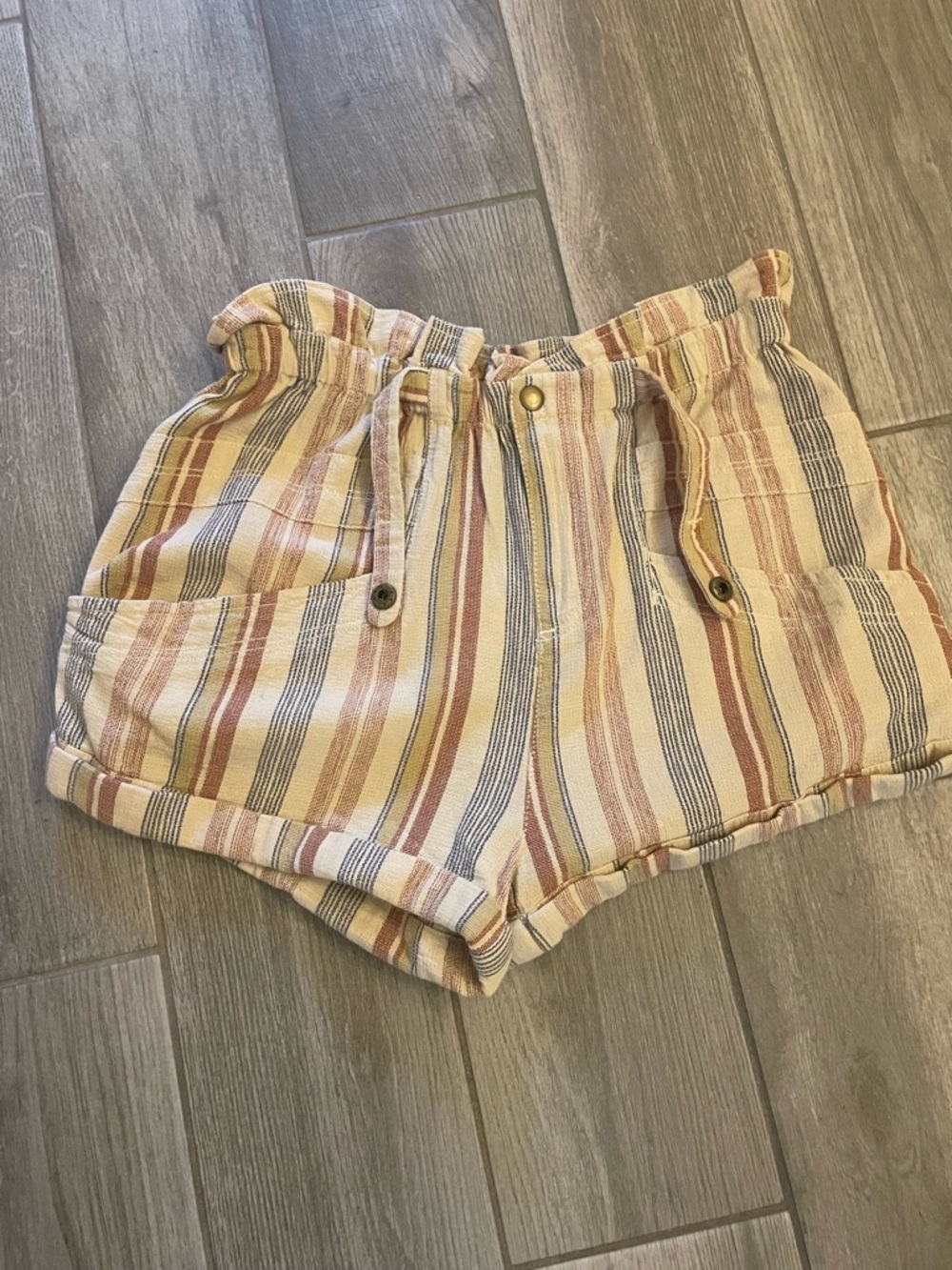Free people cotton striped shorts. NWT, size XS